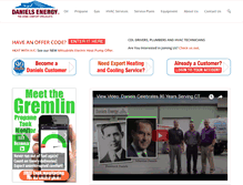 Tablet Screenshot of danielsenergy.com